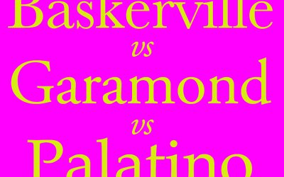 {podcast} Are You A Garamond Guy/Gal? Baskerville? Palatino? Helvetica?