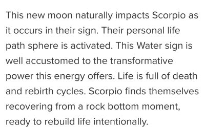 {wild bubble} New Moon in Scorpio